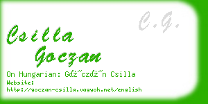 csilla goczan business card